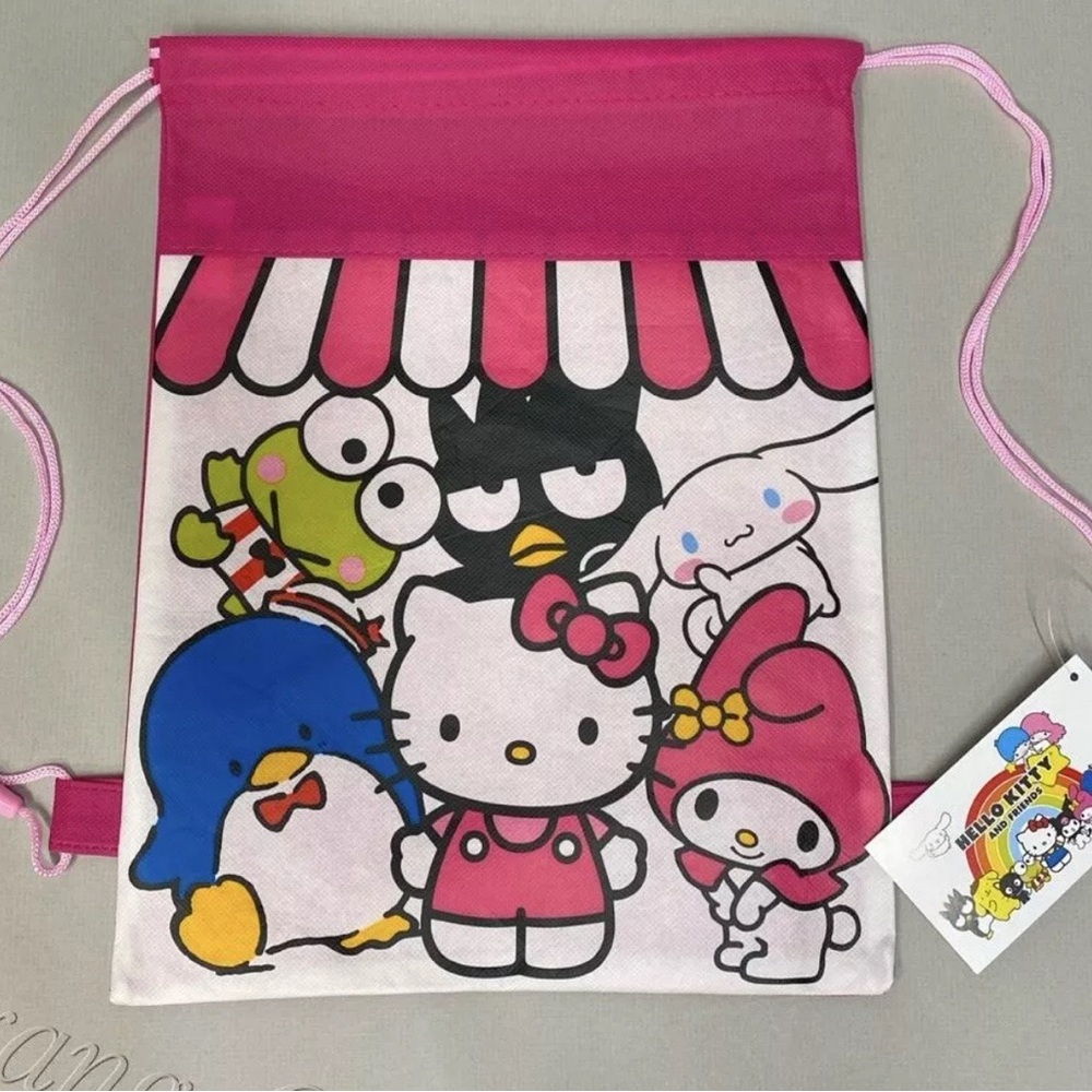 Hello Kitty Pink Drawstring Bag